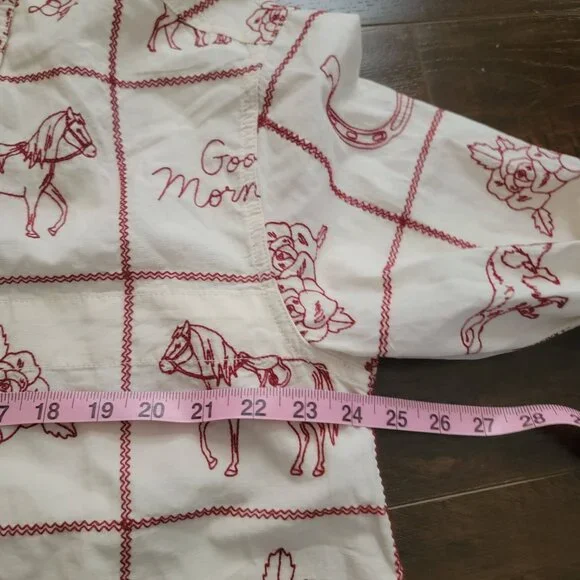 Free People Have A Nice Day Top Womens L Country Western Rodeo Casual Embroidery - Picture 6 of 8